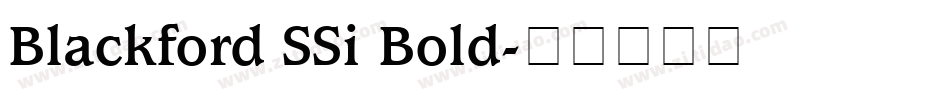 Blackford SSi Bold字体转换